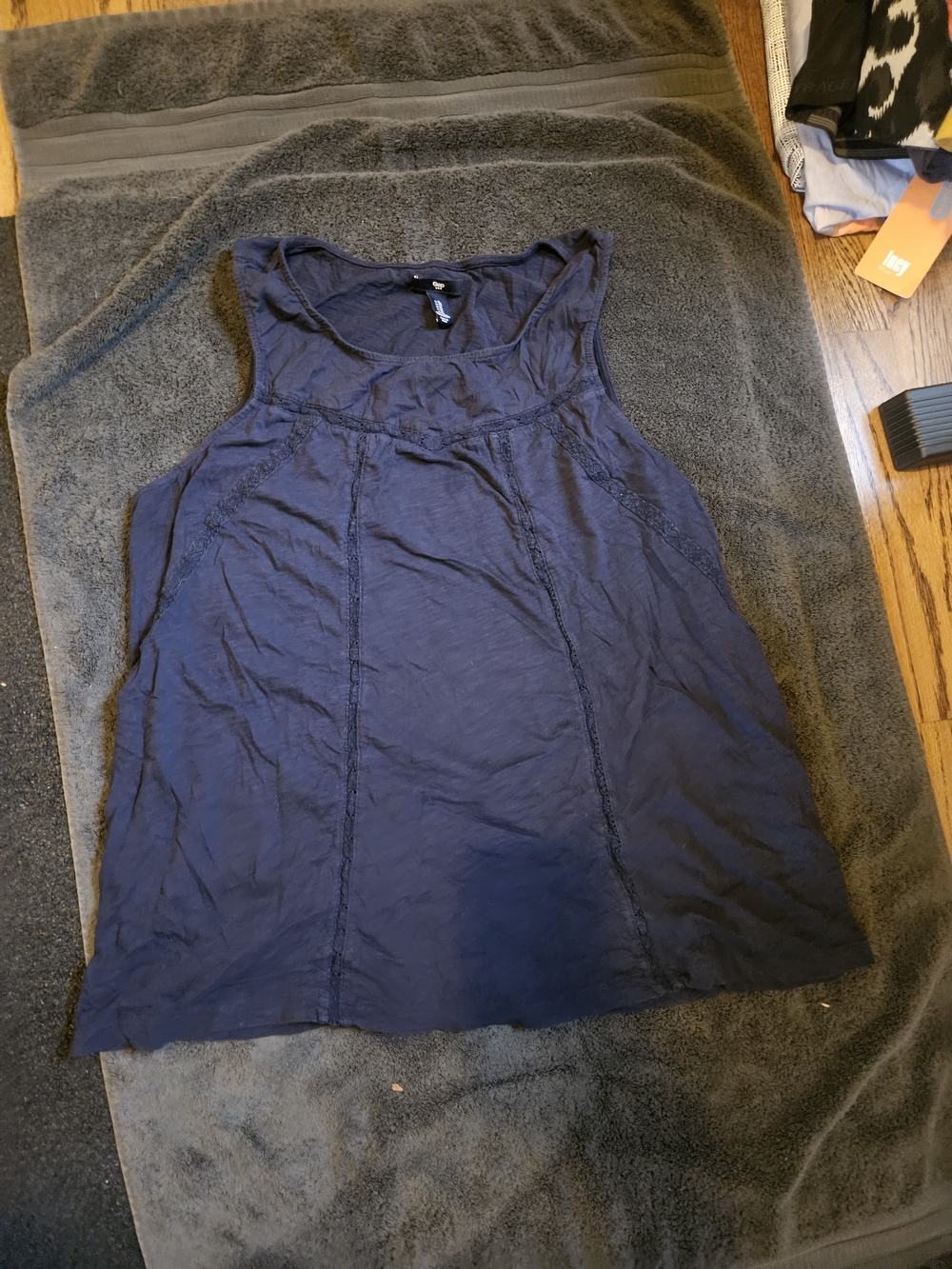 Old Navy Navy Racerback Scoop Tank